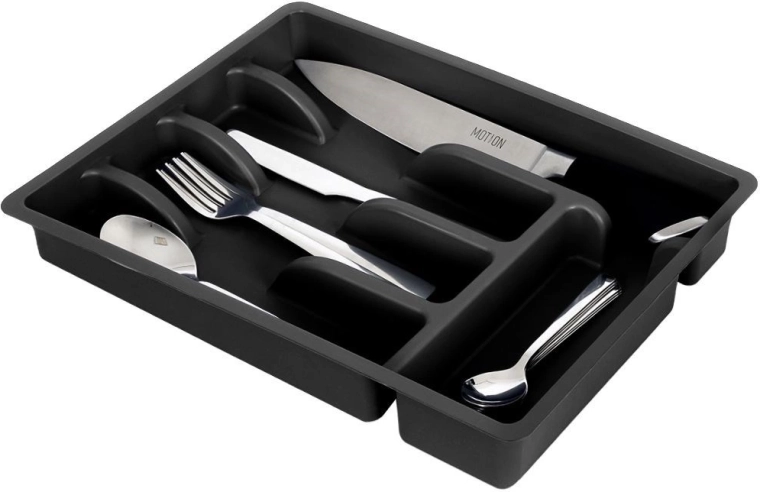 Organiseur noir pour tiroir à couverts 36 × 25,5 cm