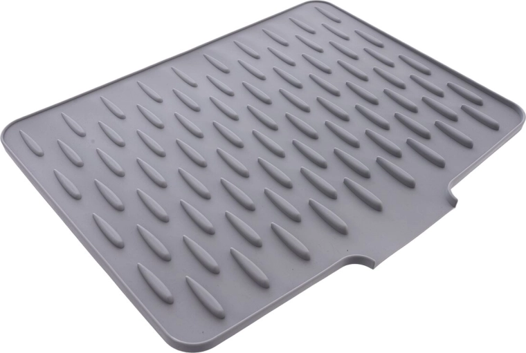 Orion siliconen afdruipmat voor bij de gootsteen grijs 40 × 32,5 cm