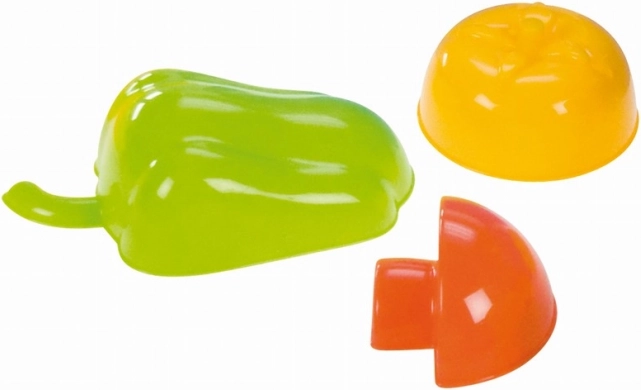 Vormpjes Lena voor koken in de vorm van paprika, paddenstoel en tomaat