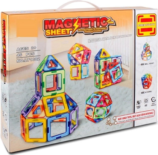 Magnetic Building Set Magnetic Sheet – 46 pieces