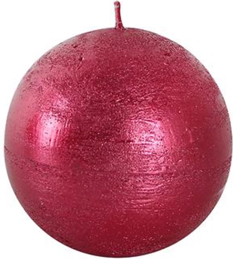 Bougie ronde rustique 8 cm PROVENCE rouge