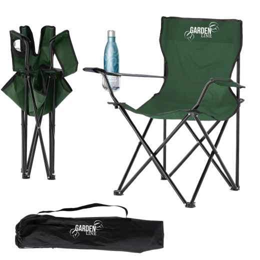 Opvouwbare toeristen- en vissersstoel groen 50 × 50 × 80 cm