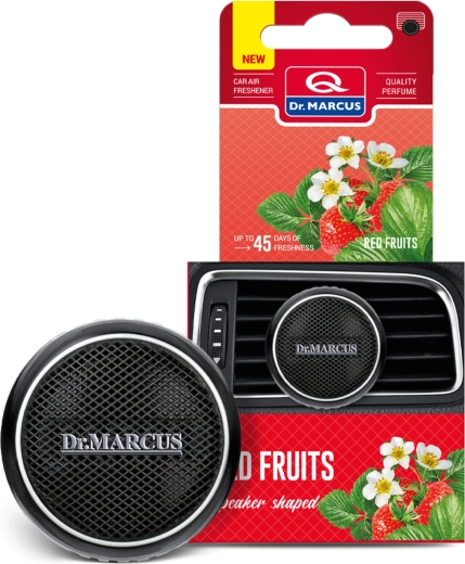Dr. Marcus luchtverfrisser voor in de auto in de vorm van een luidspreker Red Fruits