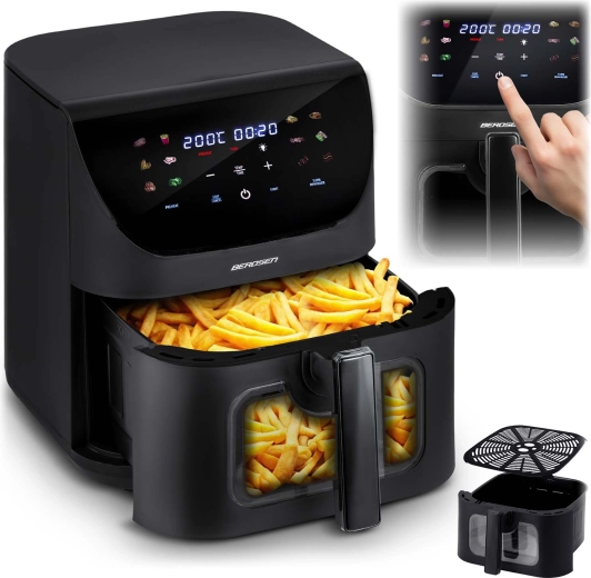 BERDSEN Hot Air Fryer 8 L 1700 W with Window and LED Lighting