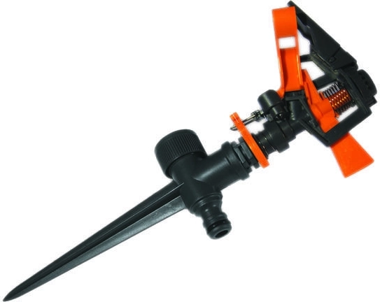 Arroseur pulsant en plastique avec raccordement en série, portée 24 m