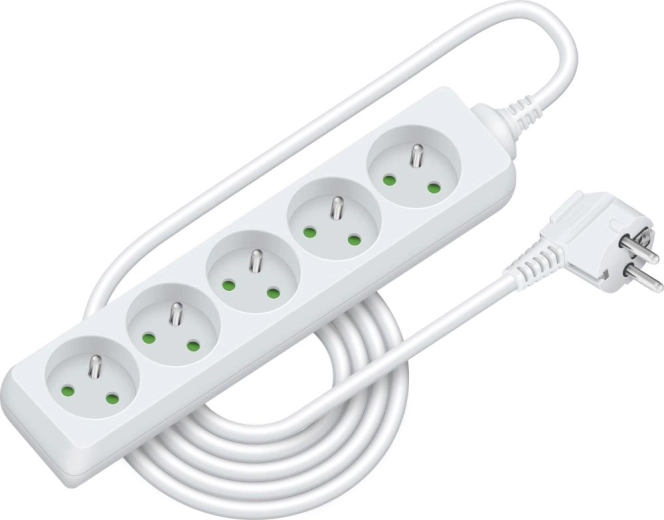 Rallonge électrique Retlux avec 5 prises, 3 m