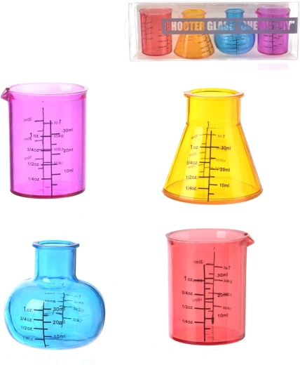Plastic UH shot glasses "Chemist" 50 ml (4 pcs)