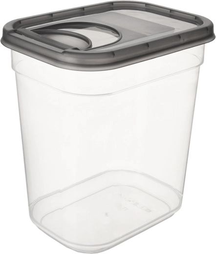 Boîte en plastique pour aliments secs avec doseur Grey 1,9 l
