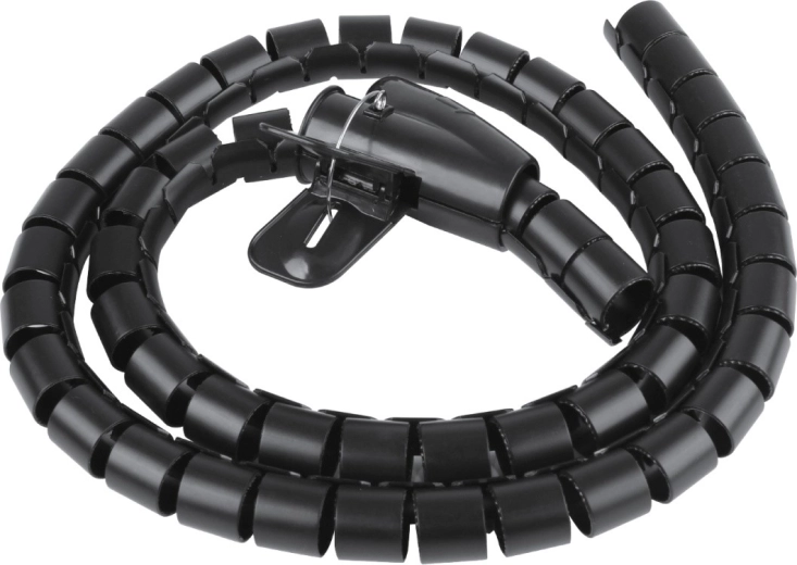 Organisateur de câbles flexible Maclean 1 m, noir