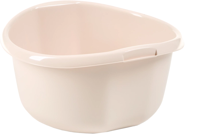 Plastic bowl with handles 20 l light beige