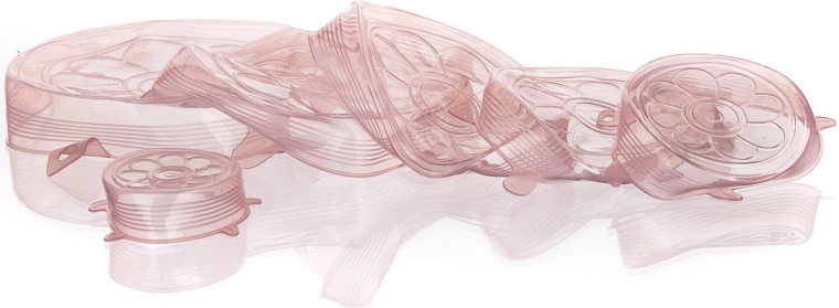 CULINARIA Silikon-Stretchdeckel – Set 6 Stk., lachsfarben