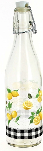 Glasflasche TORO mit Bügelverschluss 540 ml Zitrone