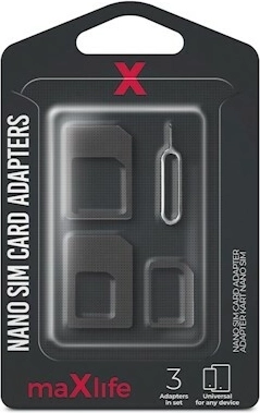 Maxlife set met adapters voor Nano‑SIM