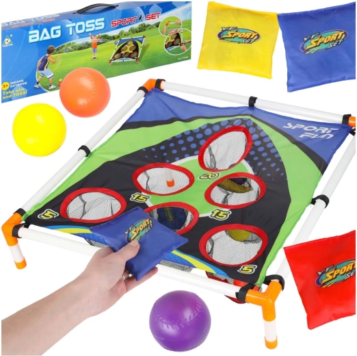 Beanbag and Ball Toss Target – accuracy game for kids