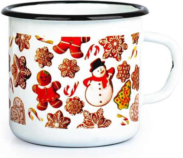 Mug émaillé TORO 370 ml avec motif de pains d’épices