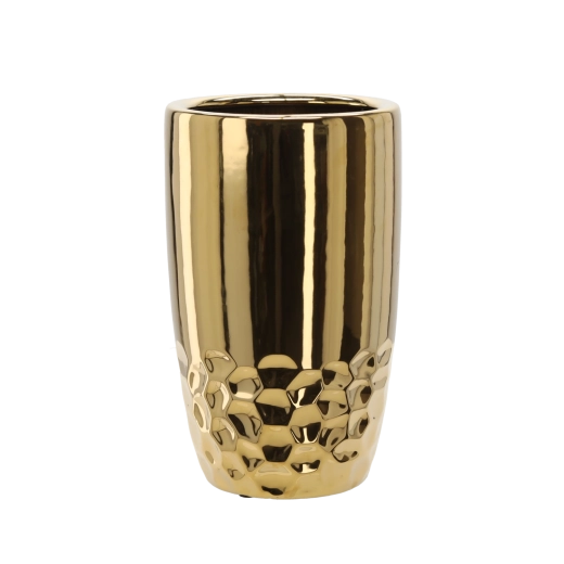 Cache-pot en céramique couleur or 38 × 38 × 45 cm