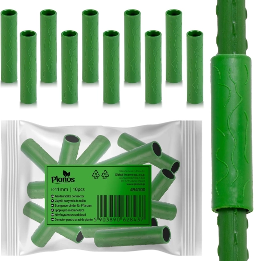 Green Connectors for 11 mm Poles – 10 pcs