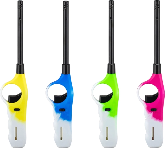 Briquet à gaz rechargeable multicolore de 27 cm - 1 pièce