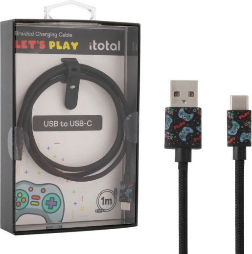 Gaming USB‑C charging and data cable with strap