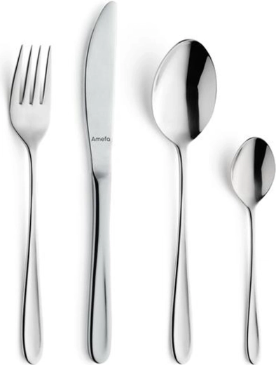 AMEFA Monaco 24-piece Cutlery Set, 18/10 Stainless Steel, High-Gloss Finish
