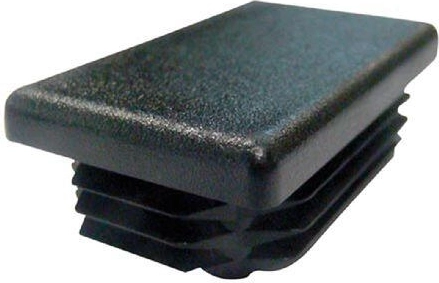 Rechteckiger Stopfen 60 × 40 mm aus LDPE, schwarz (10 Stk.)