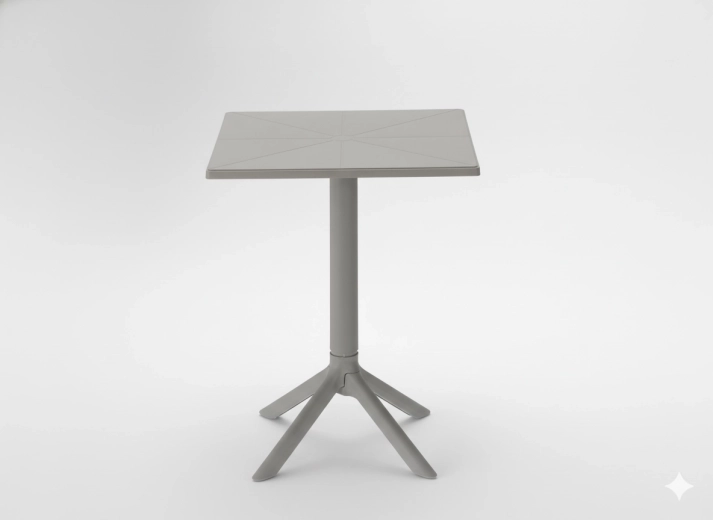 Garden square table 60 × 60 × 77.5 cm, grey
