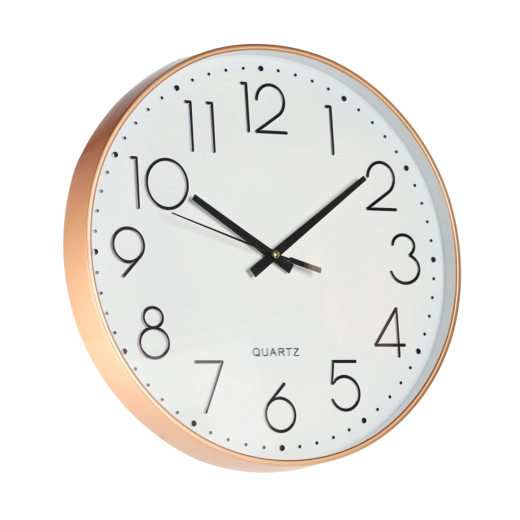 Ronde wandklok quartz wit 40 cm
