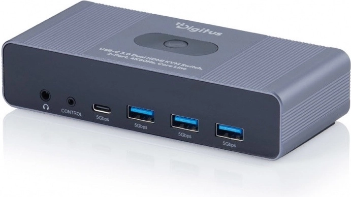 Digitus HDMI-KVM-switch voor 2 computers en 2 monitoren met USB en audio