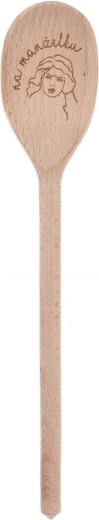Houten kooklepel met opschrift „Voor mijn vrouw” 30 cm