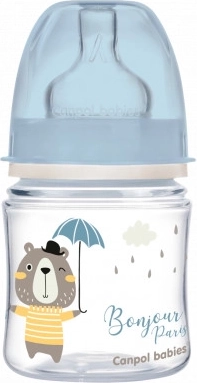 Canpol babies Biberon à large goulot BONJOUR PARIS 120 ml bleu