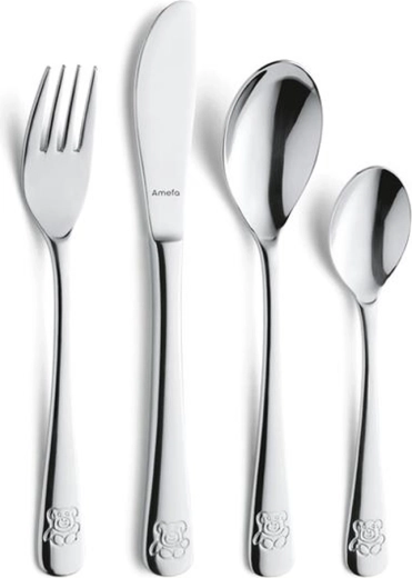 Set de couverts pour enfants Amefa Ourson, 4 pièces