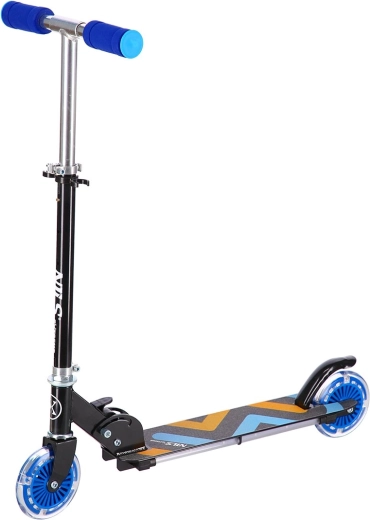 Opvouwbare kinderstep met LED-wielen NILS Extreme HD025 blauw