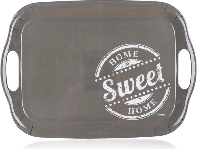 Melamine dienblad Sweet home II grijs 36 × 25,5 cm