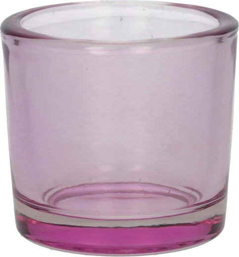 Espen tealight holder 6.5 × 6 cm purple clear glass