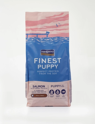 Brokjes voor kleine puppy’s met zalm en zoete aardappelen 6 kg FISH4DOGS