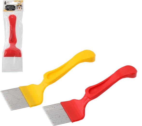 Fourche à désoperculer le miel en acier inoxydable 20,4 × 7 cm avec poignée en plastique