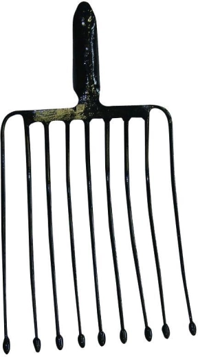 Potato fork with 9 tines without handle