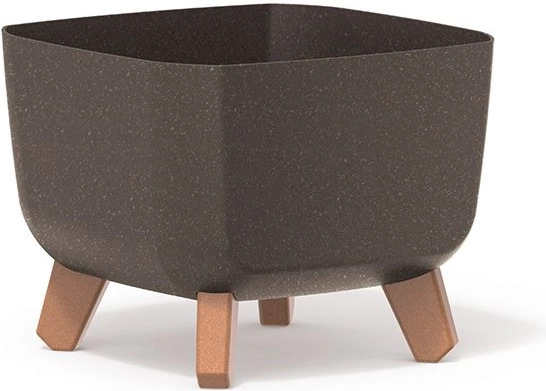 Cache-pot Gracia Square Eco Wood 24 × 24 cm café
