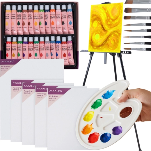 Maaleo XXL Creative Painting Set – 41 Pieces with Easel