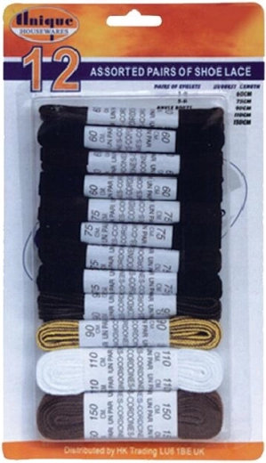 Schnürsenkel-Set für Schuhe, 12 Paar