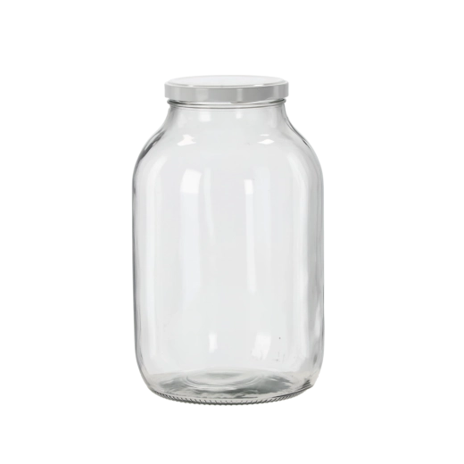 Einmachglas 4 l mit weißem Schraubdeckel
