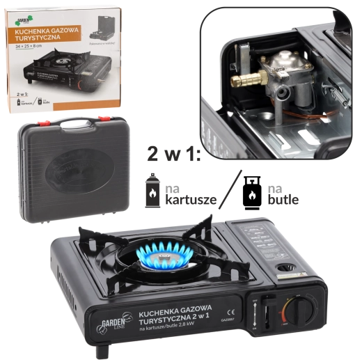 Touristischer Gaskocher für Kartuschen 34 × 25 × 8 cm