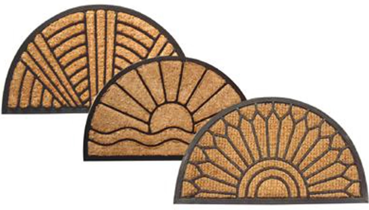 Paillasson demi-cercle en coco 40 × 70 cm TORO