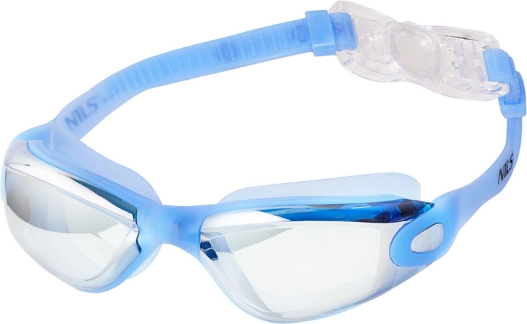 Lunettes de natation NILS Aqua bleues avec verres miroir et anti-buée