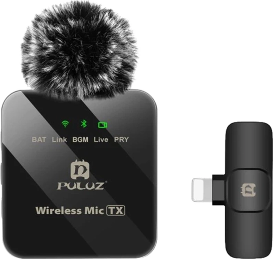 Wireless lavalier microphone Puluz for iPhone and iPad with Lightning connector (8-pin) - 1 piece