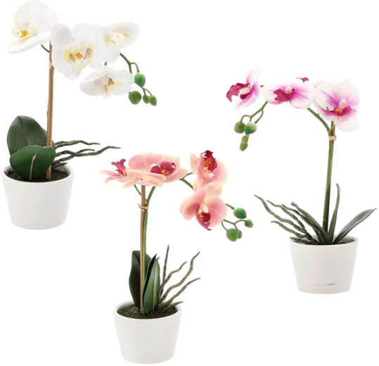 Fausse fleur d’orchidée, assortiment de couleurs, 30 cm