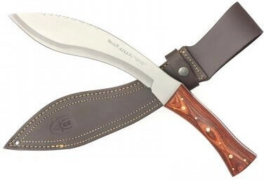 Muela kukri outdoor knife 26 cm, Pakka wood, leather sheath