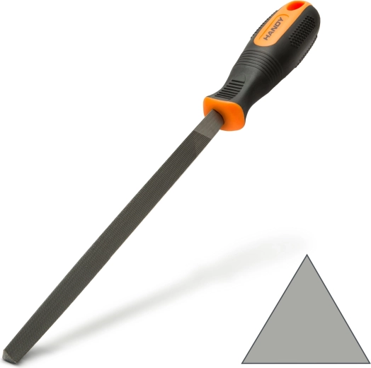 Lime triangulaire pour bois et métal, grain moyen