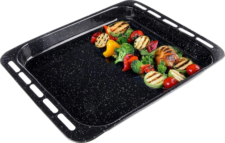 Plaque à pâtisserie profonde émaillée 45,5 × 36 × 5 cm