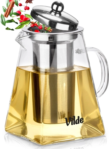 Glass Teapot with Stainless Steel Tea Filter 920 ml